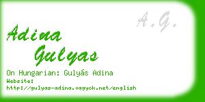 adina gulyas business card